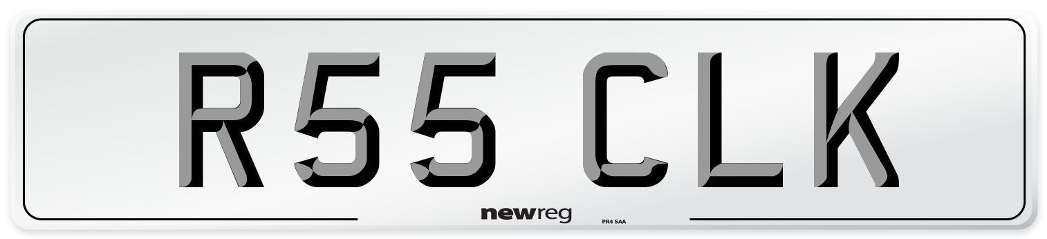R55 CLK Number Plate from New Reg